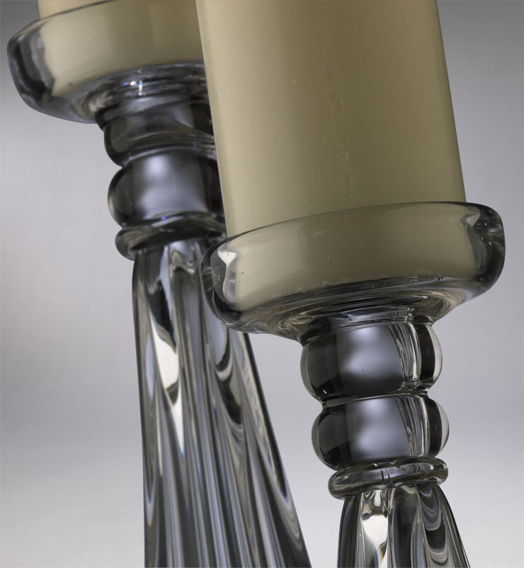 Clear Glass Candleholder - Discontinued - Image 3