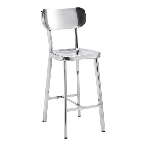 Polished Winter Counter Chair, Set of Two