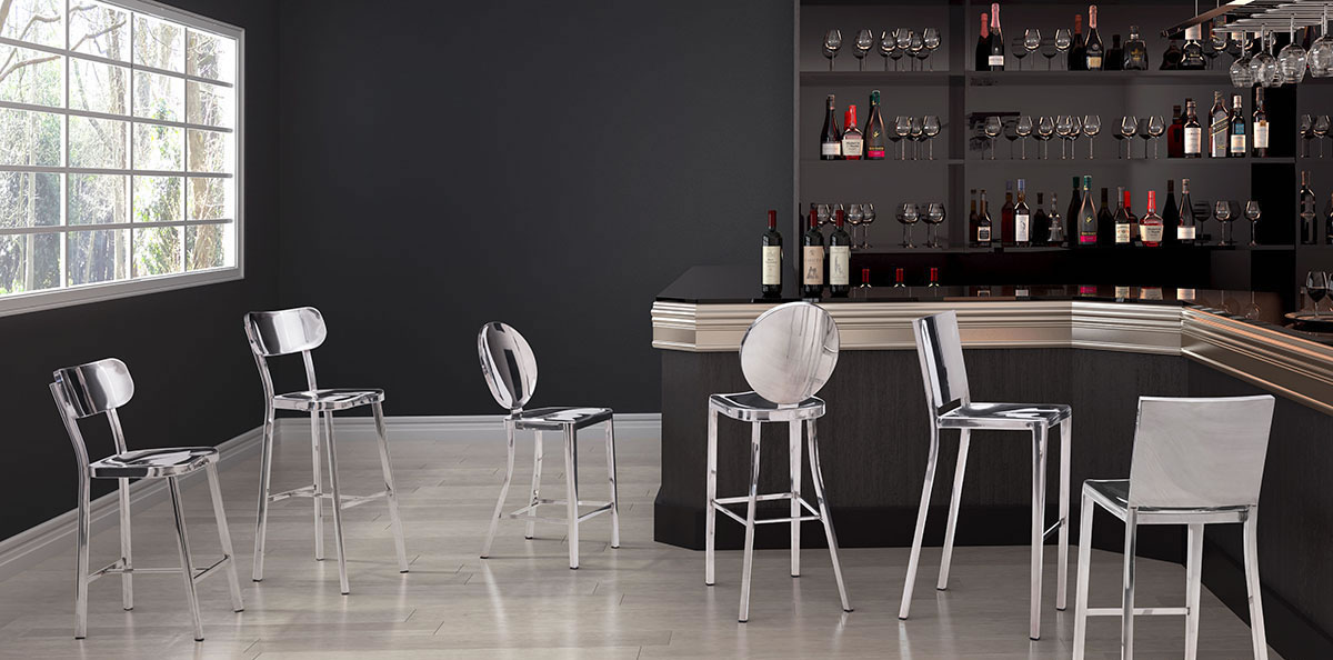 Polished Winter Bar Chair - Image 2