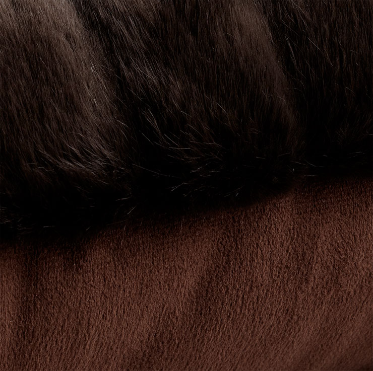 Faux Beaver Fur Pillow - Discontinued - Image 3