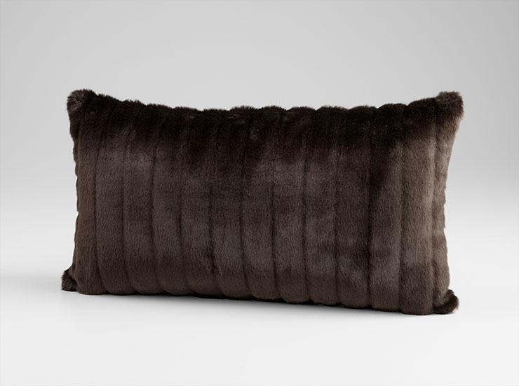 Faux Beaver Fur Pillow - Discontinued - Image 4
