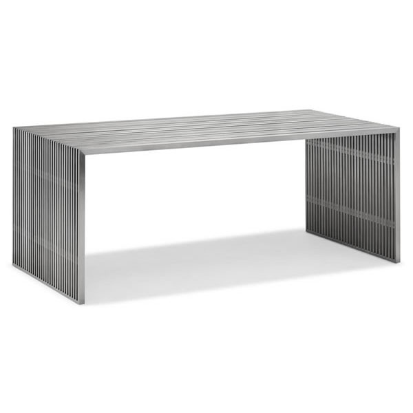 Slatted Steel Dining Table