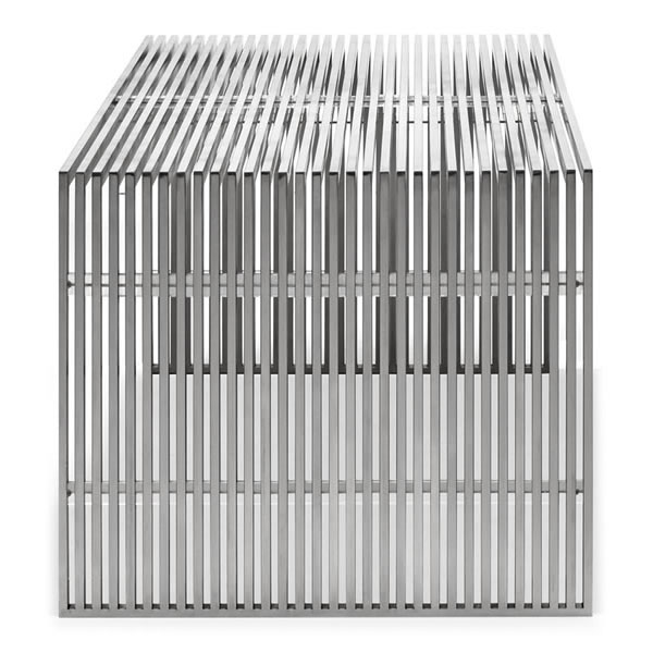 Slatted Steel Dining Table - Image 4