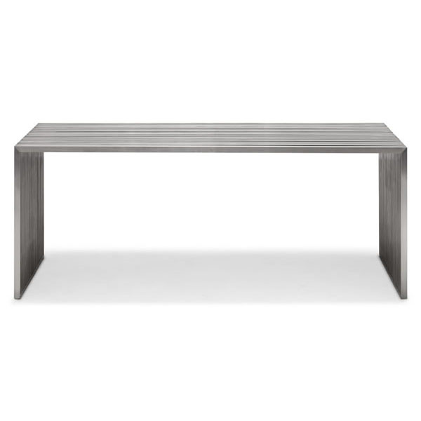 Slatted Steel Dining Table - Image 3
