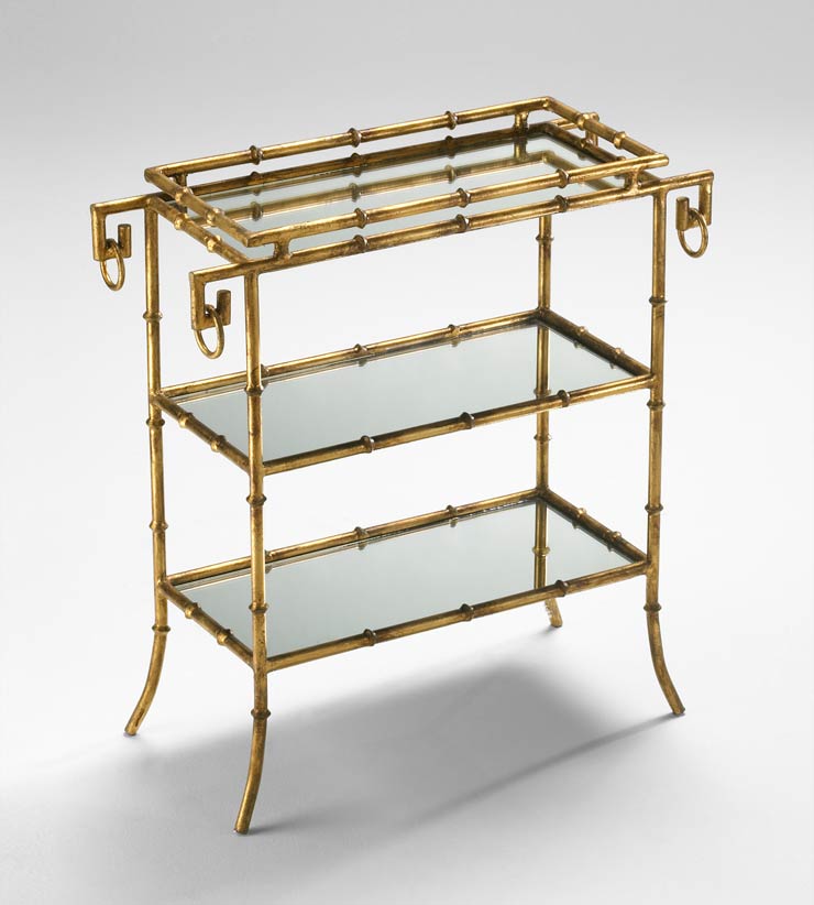 Bamboo Side Cart Table - Image 2