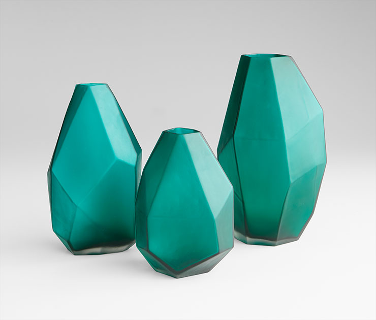 Green Gemstone Vase Collection