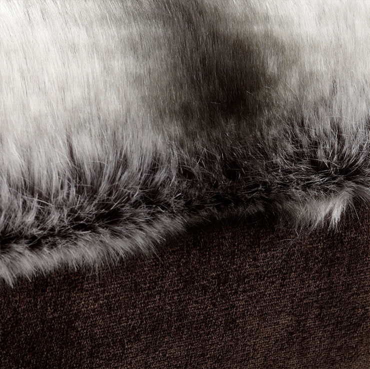 Faux Chinchilla Fur Pillow - Discontinued - Image 2
