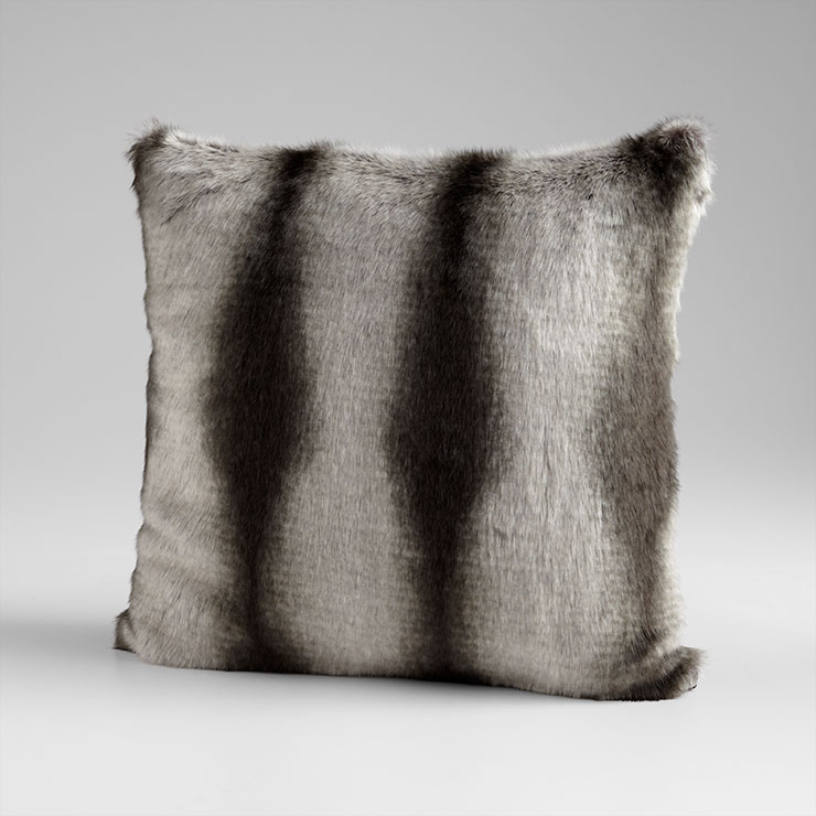 Faux Chinchilla Fur Pillow - Discontinued - Image 3