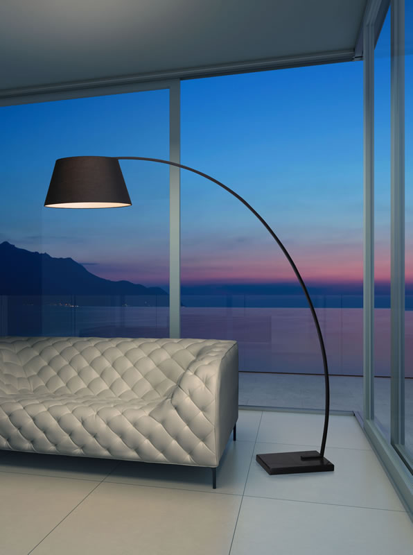 Black Modern Vortex Lamp