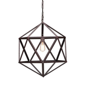 Amethyst Small Metal Angular Chandelier