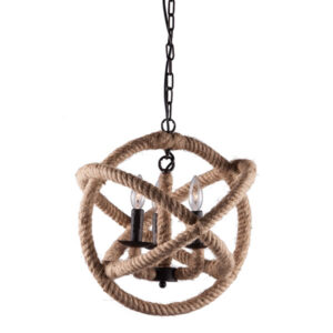 Caledonite Metal and Twine Pendant