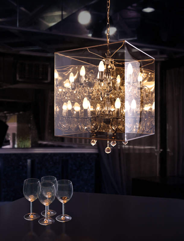 Centurion Mirrored Box Chandelier - Discontinued - Image 2