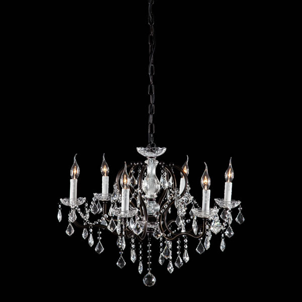 Gypsum Black and Crystal Chandelier - Discontinued - Image 3