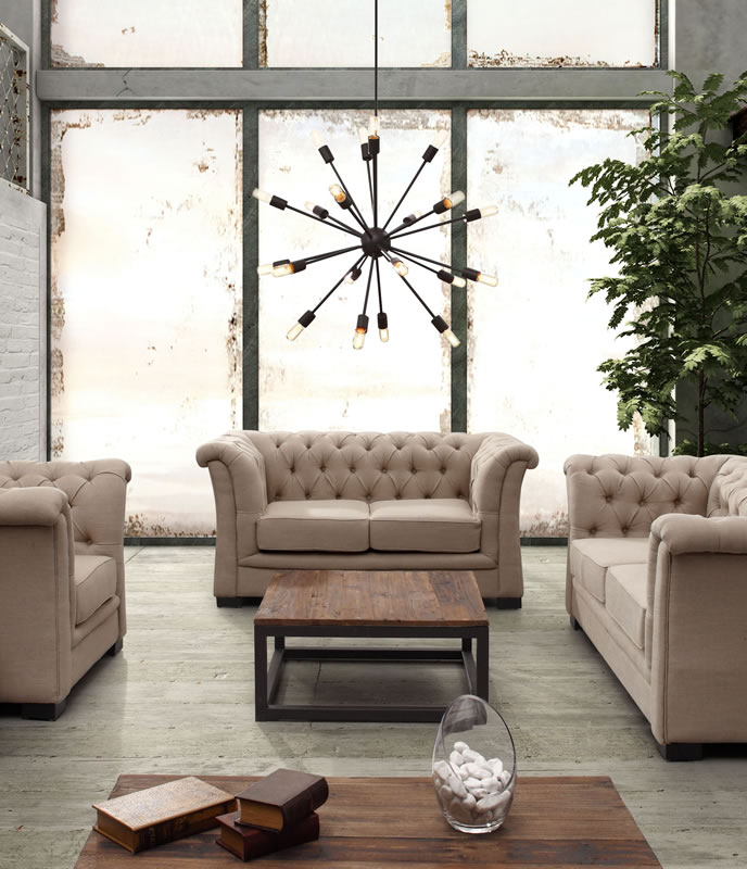 Large Sapphire Light Fixture - Image 2