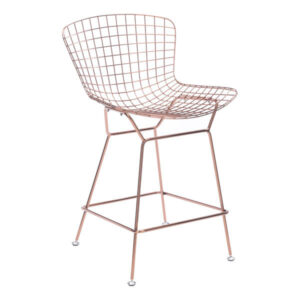 Rose Gold Wire Counter Chair, Set of Two