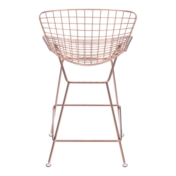 Rose Gold Wire Counter Chair, Set of Two - Image 5