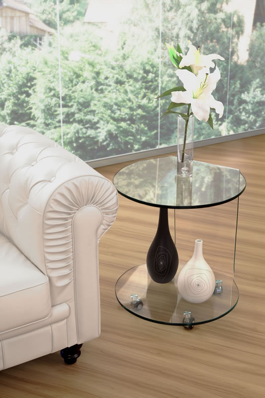 Corwin Bent Glass Side Table - Image 2