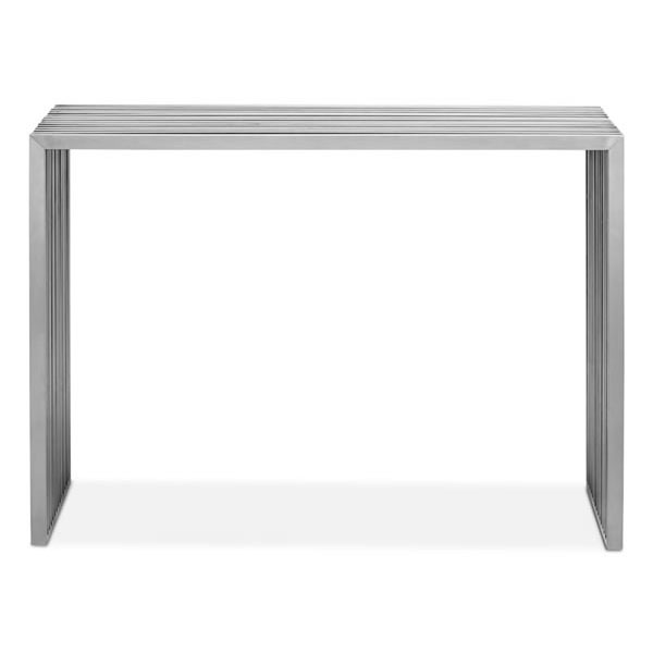 Slatted Steel Console Table - Image 3