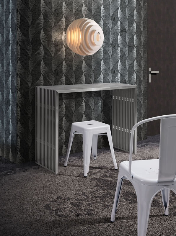 Slatted Steel Console Table - Image 2