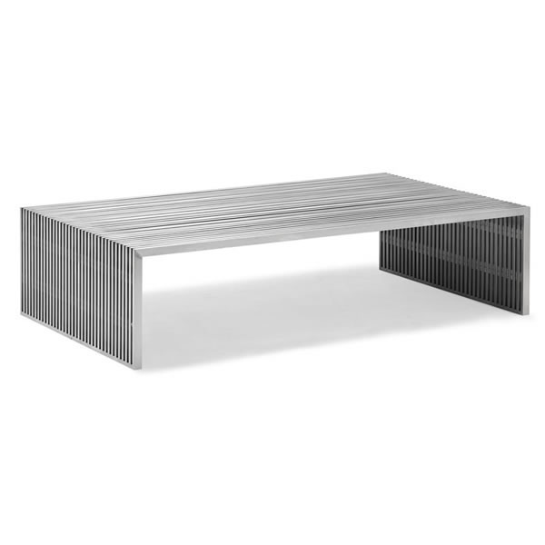 Slatted Steel Long Coffee Table - Discontinued