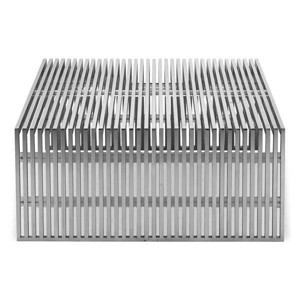 Slatted Steel Long Coffee Table - Discontinued - Image 4