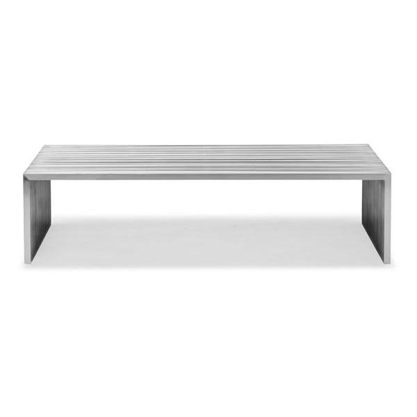 Slatted Steel Long Coffee Table - Discontinued - Image 3