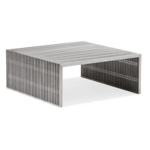 Slatted Steel Square Coffee Table