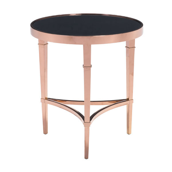 Rose Gold and Black Side Table - Discontinued