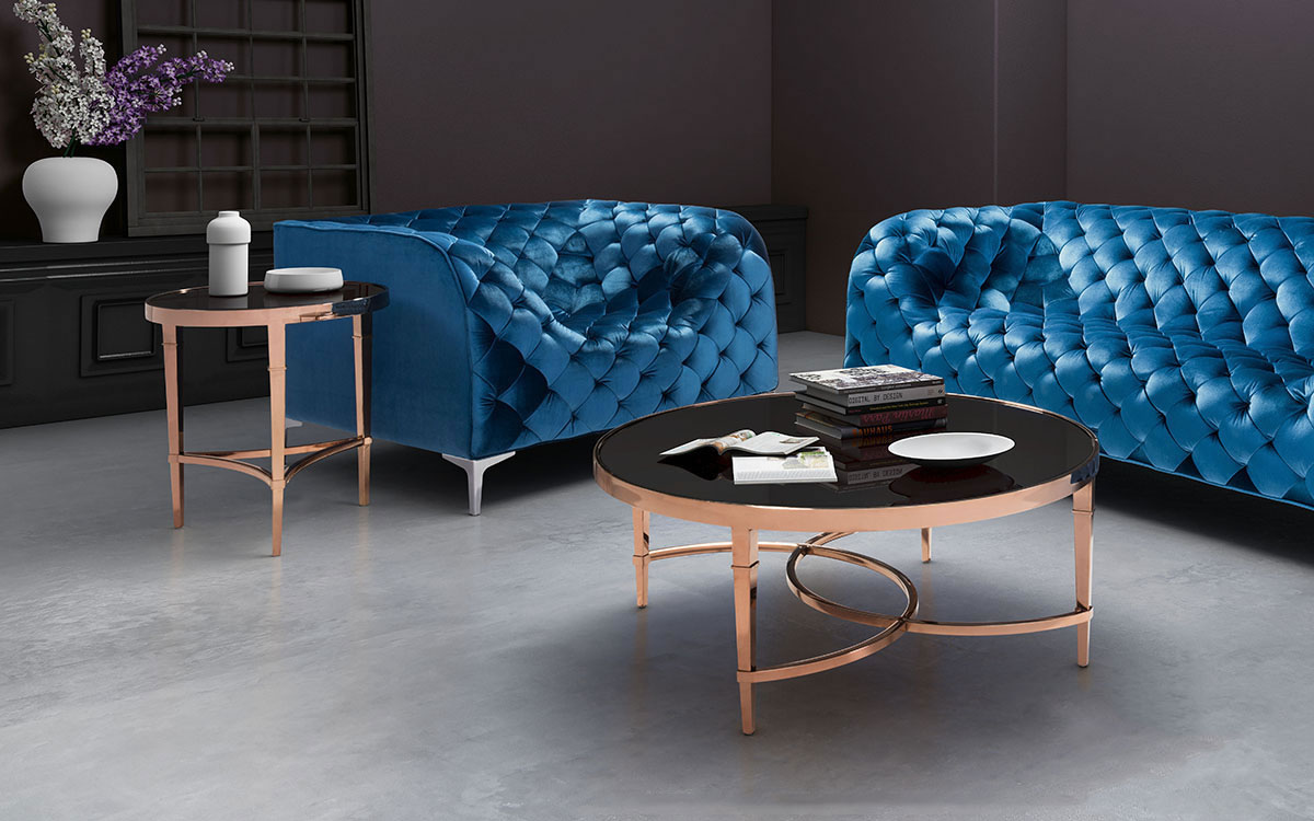 Rose Gold and Black Coffee Table - Discontinued - Image 2