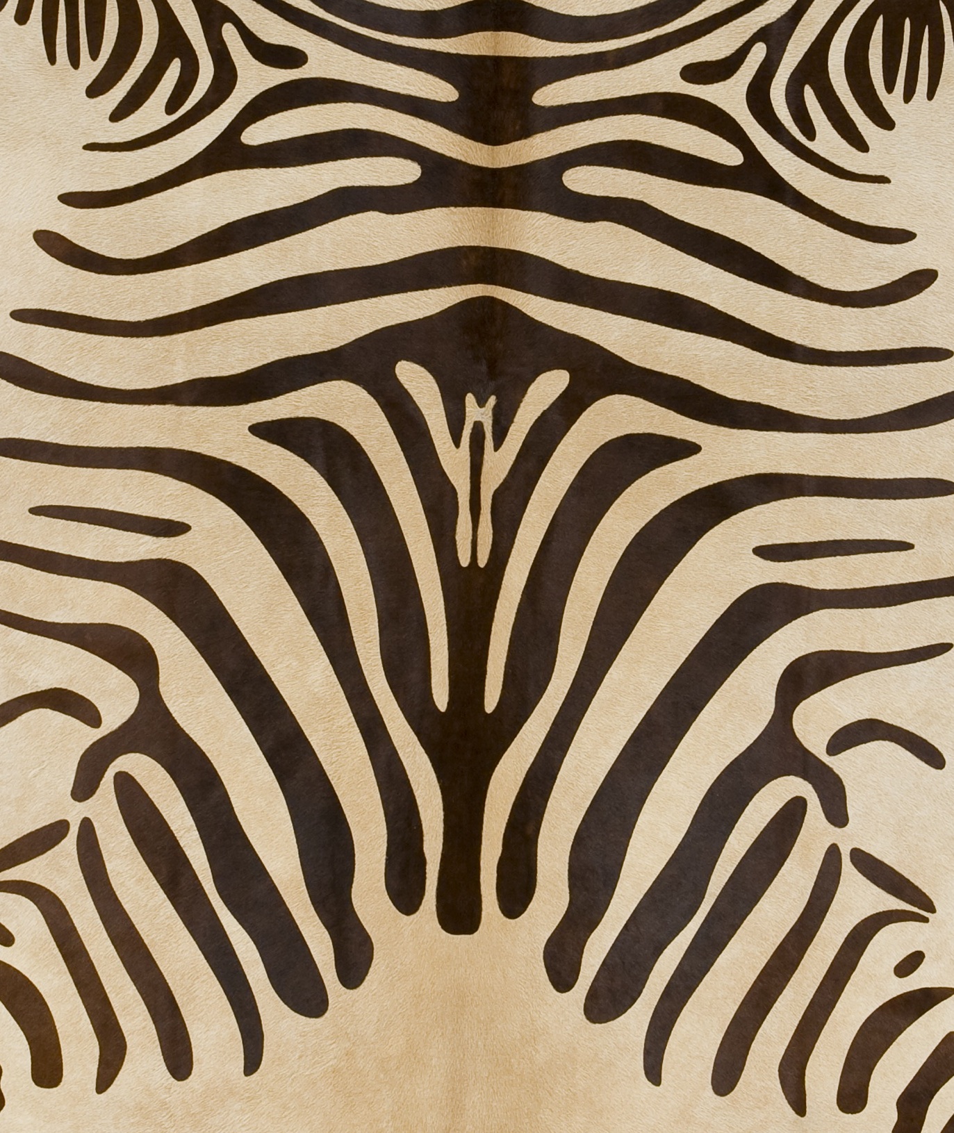 Brown Zebra Cowhide Stencil on Beige - Discontinued - Image 2