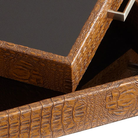 Beckham Crocodile Leather Trays - Discontinued - Image 4
