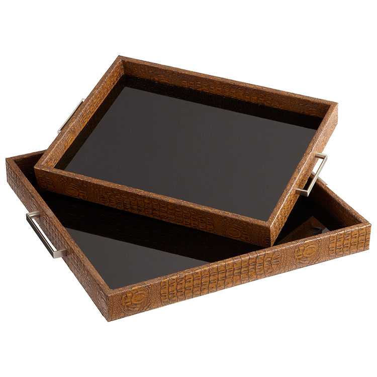 Beckham Crocodile Leather Trays - Discontinued