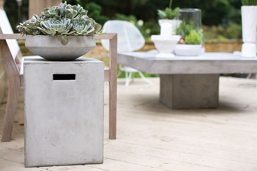 Newport Square Concrete Outdoor Table - Discontinued - Image 3
