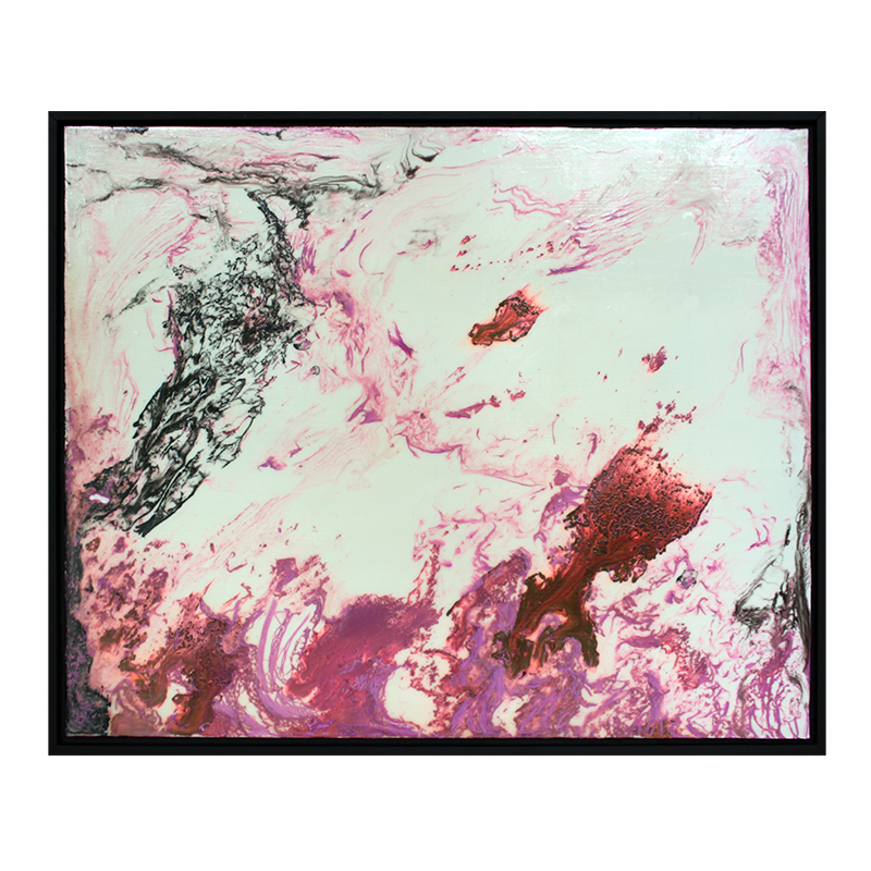 Orchid Triptych: Untitled Modern Abstract Art V - Sold