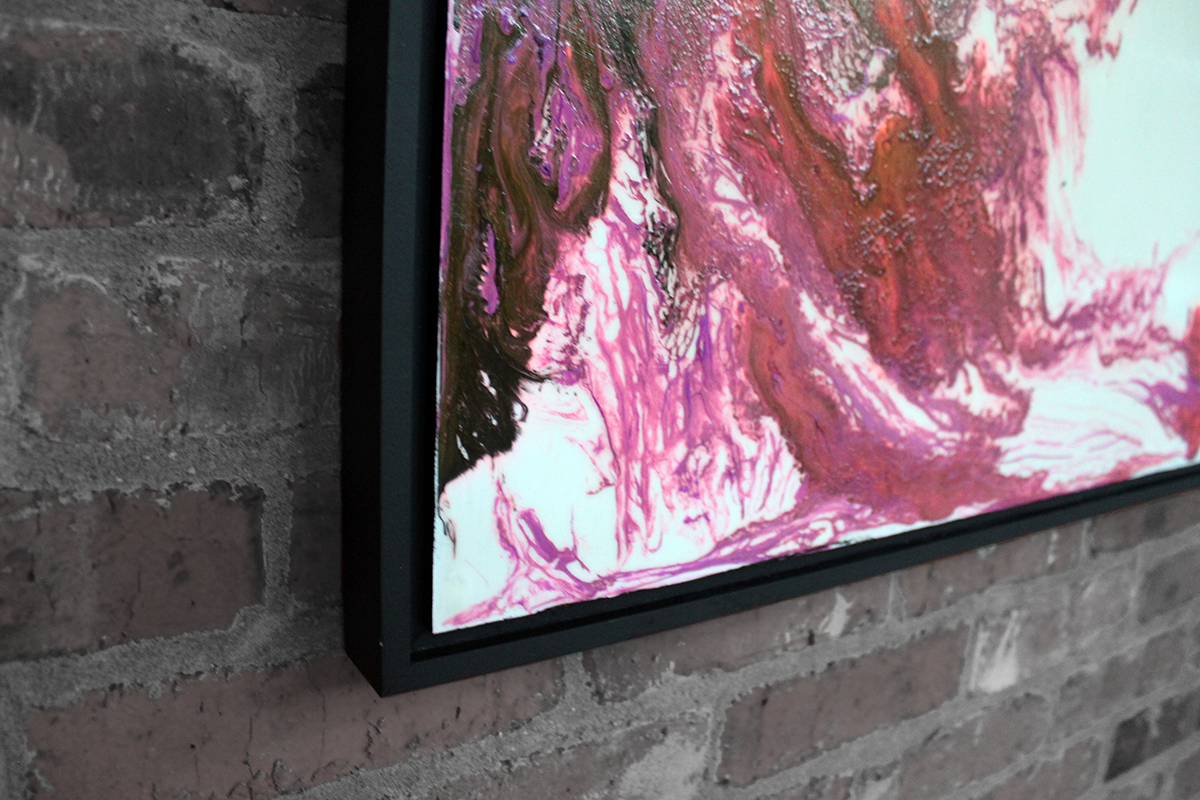 Orchid Triptych: Untitled Modern Abstract Art VI - Sold - Image 4