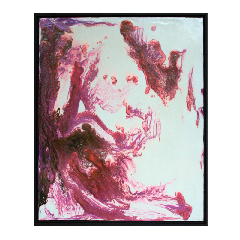 Orchid Triptych: Untitled Modern Abstract Art VI - Sold