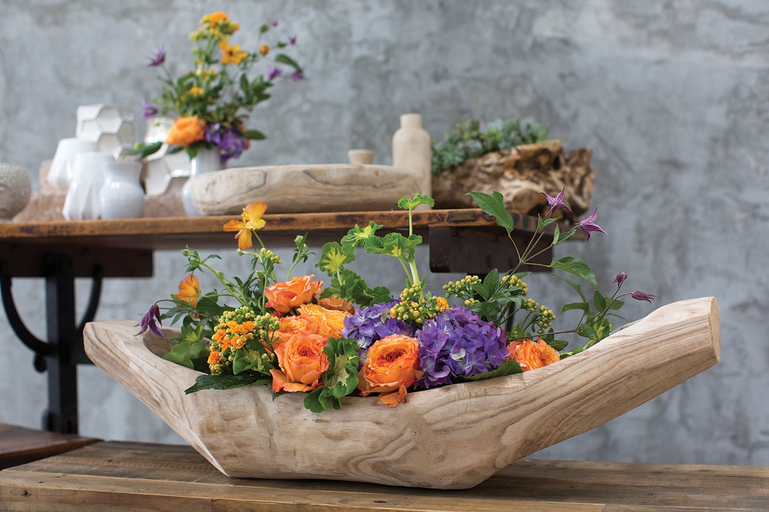 Paulownia Boat Bowl & Spheres Centerpiece DISCONTINUED - Image 3