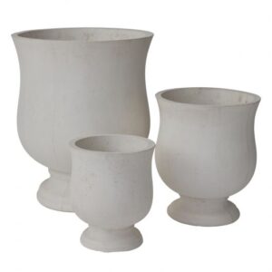 Portland White Concrete Urn