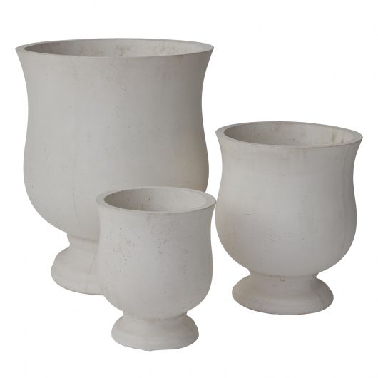 Portland White Concrete Urn