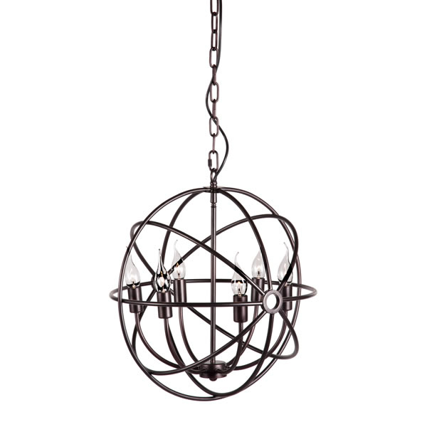 Hazenite Rustic Iron Orb Chandelier - Discontinued