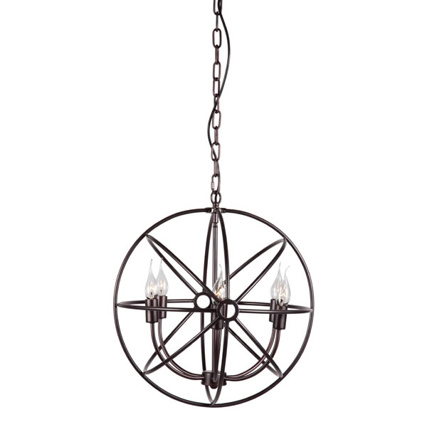 Hazenite Rustic Iron Orb Chandelier - Discontinued - Image 3