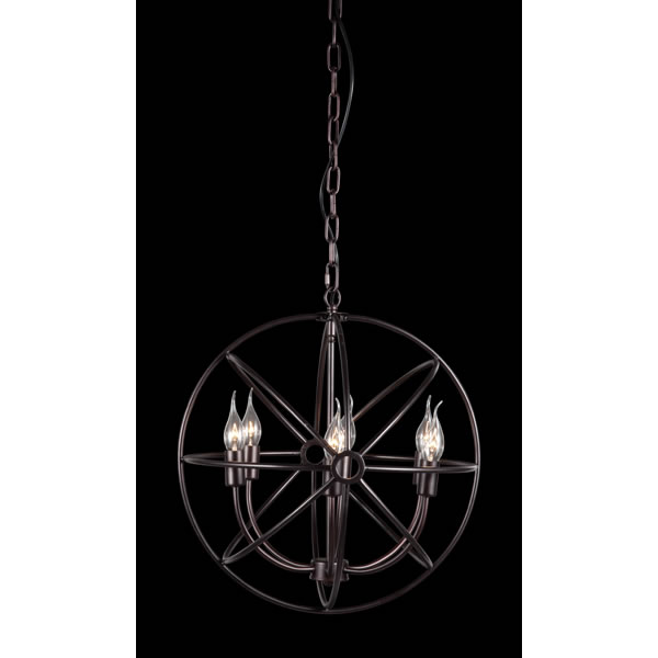 Hazenite Rustic Iron Orb Chandelier - Discontinued - Image 4