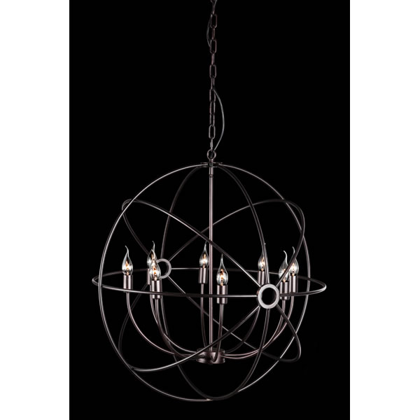 Helvine Rustic Iron Orb Chandelier - Discontinued - Image 6