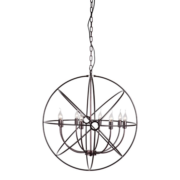 Helvine Rustic Iron Orb Chandelier - Discontinued - Image 3