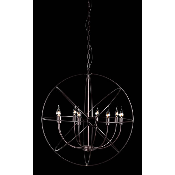 Helvine Rustic Iron Orb Chandelier - Discontinued - Image 5