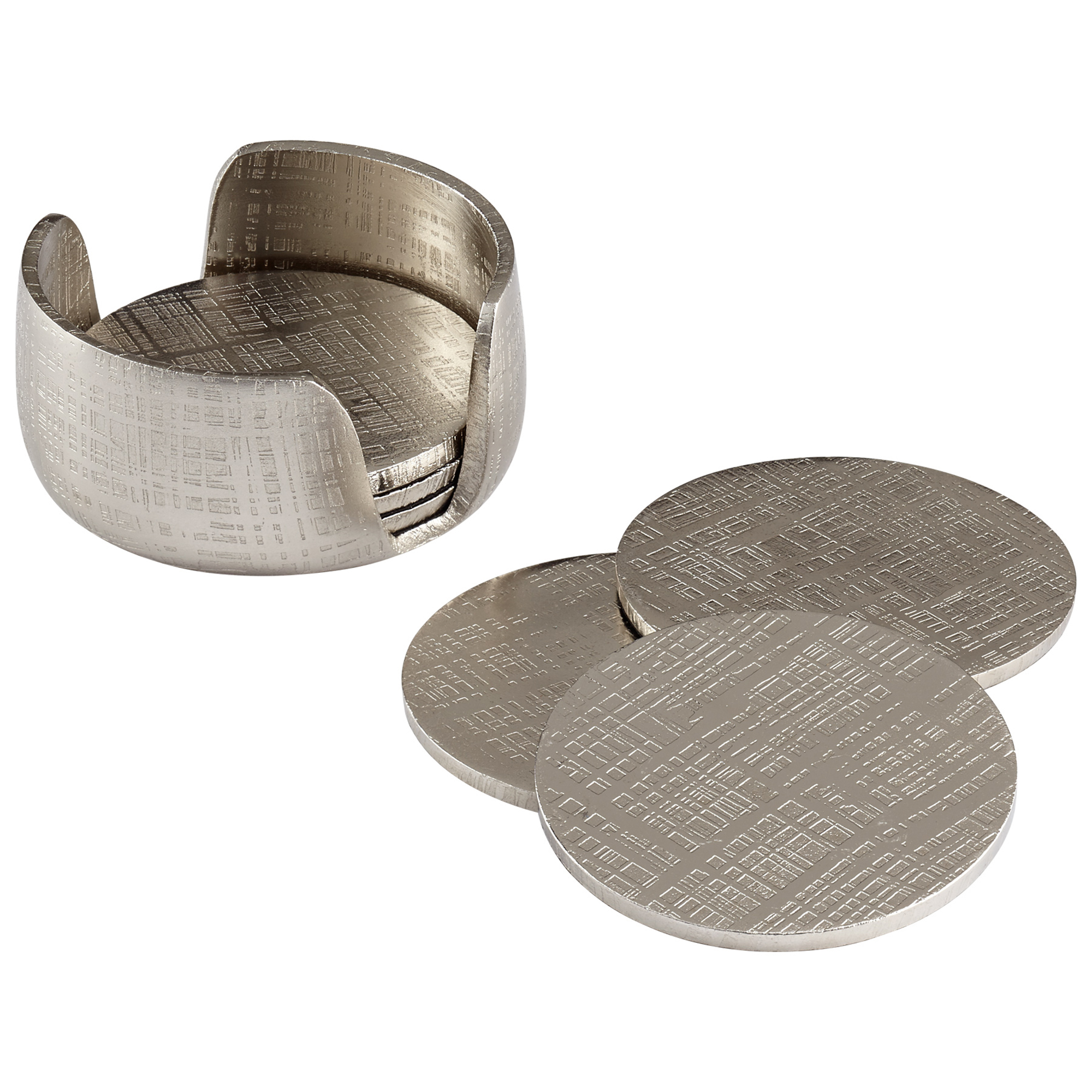 Silver Coaster Set