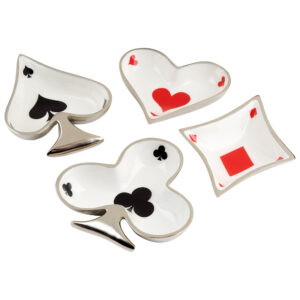 Playing Cards Tray Collection, Silver