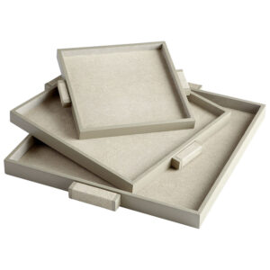 Brooklyn Shagreen Leather Trays