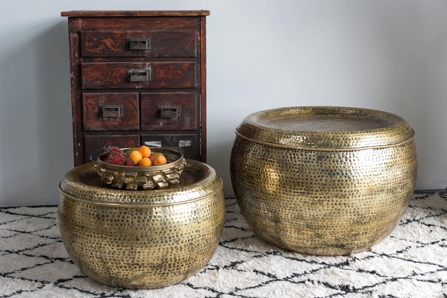 Venetian Brass Storage Table Collection - Image 2