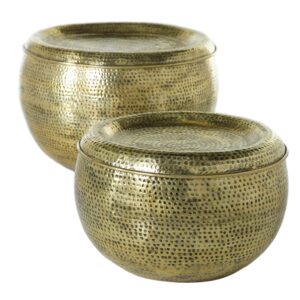 Venetian Brass Storage Table Collection